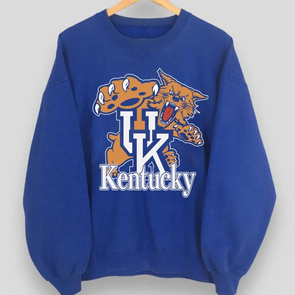 Vintage 90s University Of Kentucky Wildcats Sweatshirt UK Wildcats Shirt - Picture 2 of 2